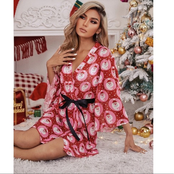 #34 Christmas Print Robe ππ - Picture 6 of 6